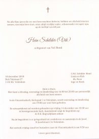 3322 Hein Schilder (Vik) - rouwkaart