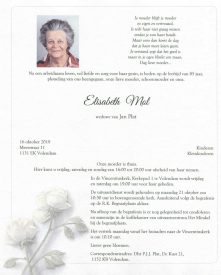 3450 Elisabeth Mol - rouwkaart