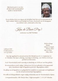 3493 Kees de Boer (piep) - rouwkaart