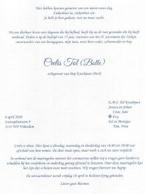 3517 Crelis Tol (Bolle) - rouwkaart