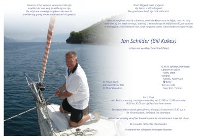 3824 Jan Schilder (Bill Kakes) - rouwkaart online