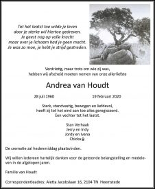 Mevr A van Houdt 19-02-2020